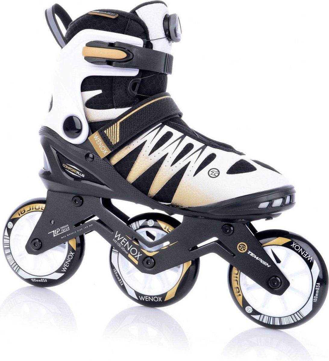 Tempish – wenox top 100 – skeelers – inline skates – dames – wit goud – high-speed 100mm wielen comfort fit – maat 40