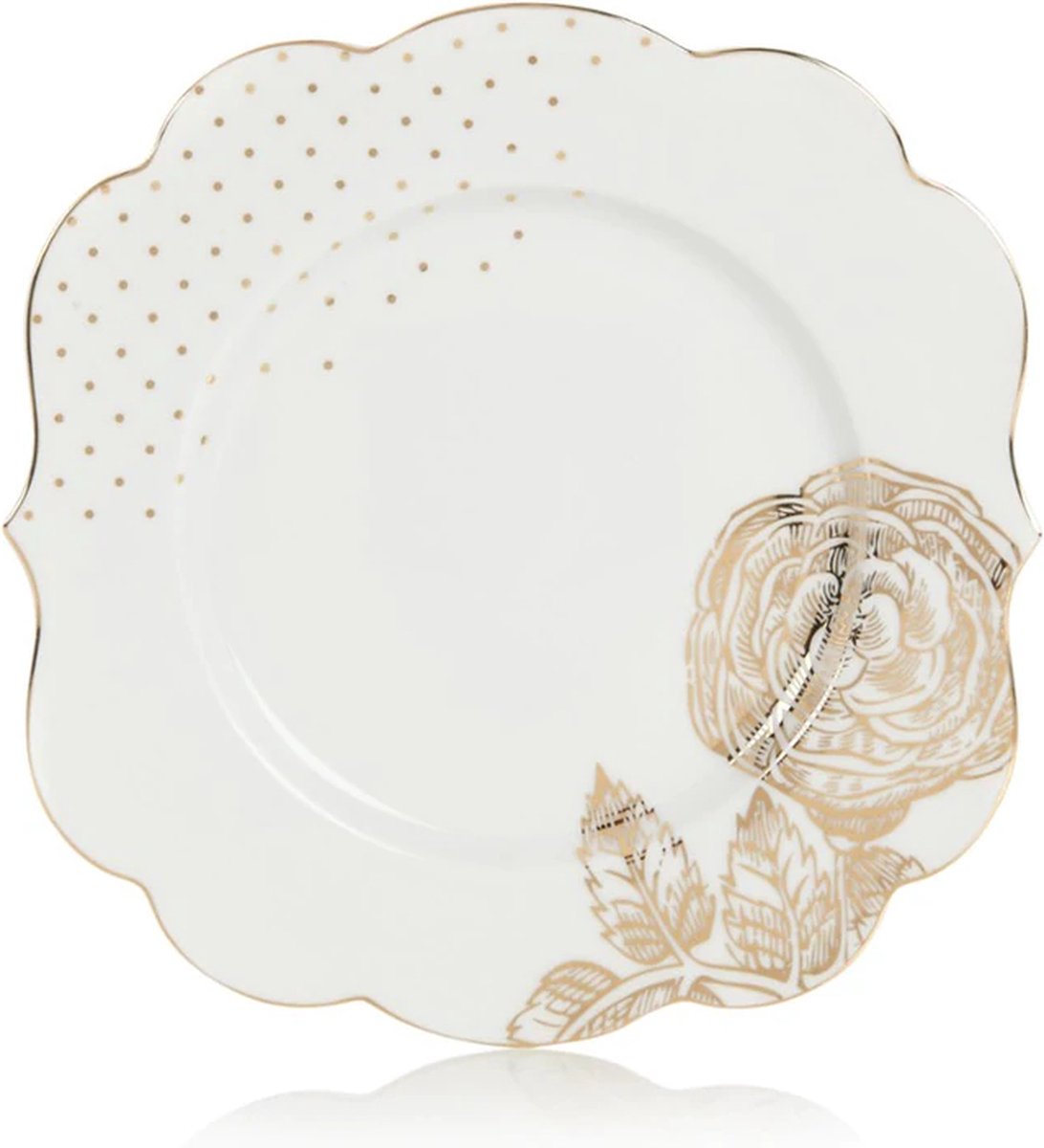 Pip studio royal white gebaksbordje 17 cm (4x)