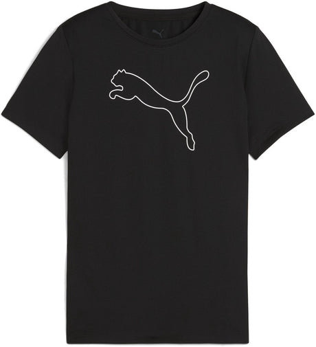 Puma tad ess cat logo tee g meisjes sportshirt - black