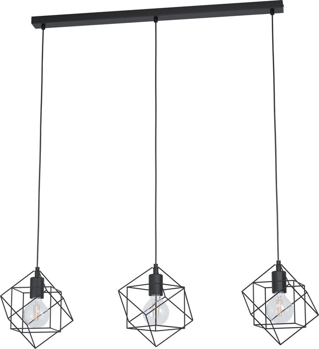 Eglo straiton - hanglamp - e27 - 90,5 cm - zwart