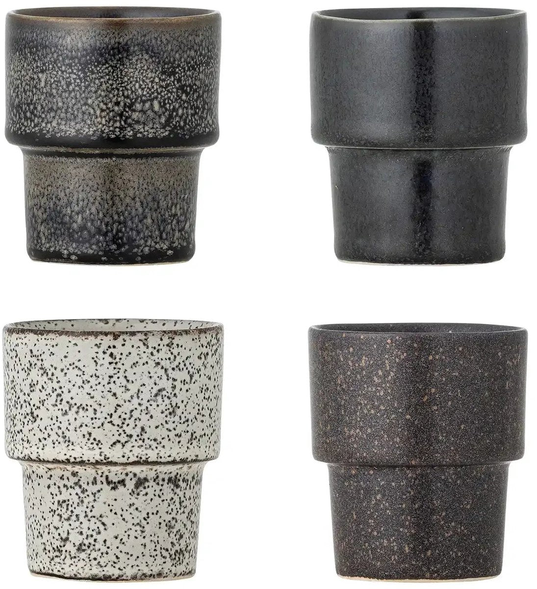 Bloomingville espresso kop aardewerk bruin ewan - set van 4