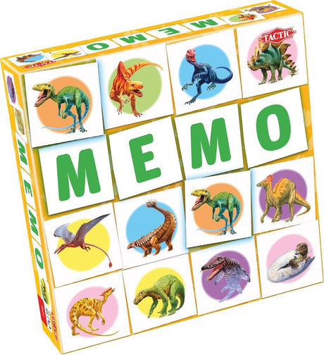 Tactic memo dino's - memospel - zoek de juiste paren - kleurrijke dinosaurussen en prehistorische reptielen - educatief gezelschapsspel voor kinderen en families - 2 tot 6 spelers - vanaf 3 jaar