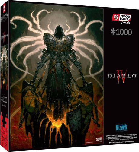 Good loot - diablo iv inarius puzzel - 1000 stukjes - iconische engel uit sanctuary- volwassenen puzzel
