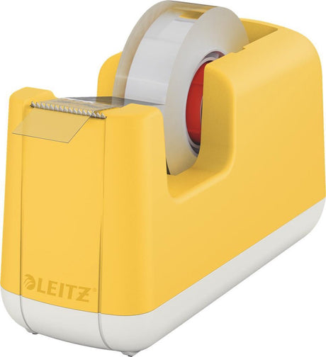 Leitz cosy plakbandhouder - plakband dispenser inclusief plakband - ideaal voor thuiskantoor thuiswerken - warm geel