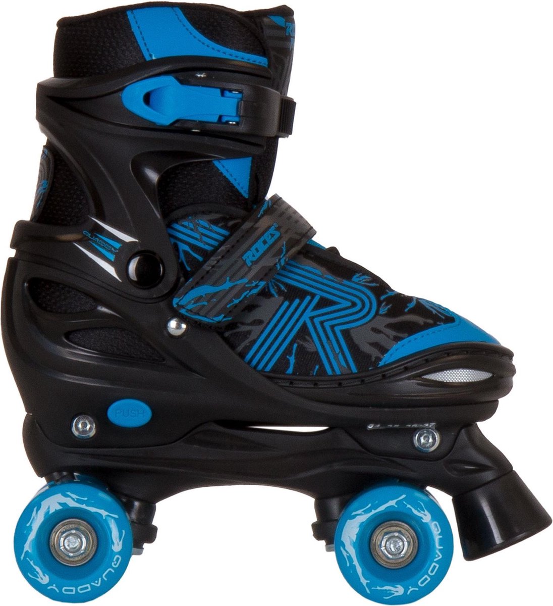 quaddy 3.0 rolschaatsen zwart blauw 38-41