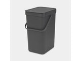 Brabantia sort go afvalemmer 12l grijs kunststof