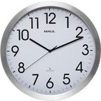 Wandklok maul maulmove radiogestuurd wit, zilver