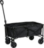 Camp active inklapbare handkar zwart - bolderkar opvouwbaar - handkar met verstelbare trekstang - bolderkar voor camping en strand - 84 x 40 x 97 cm - max 50 kg