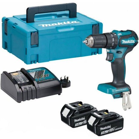 Makita slagschroevendraaier 18v dhp485raj 50 27nm 2x2,0ah bl
