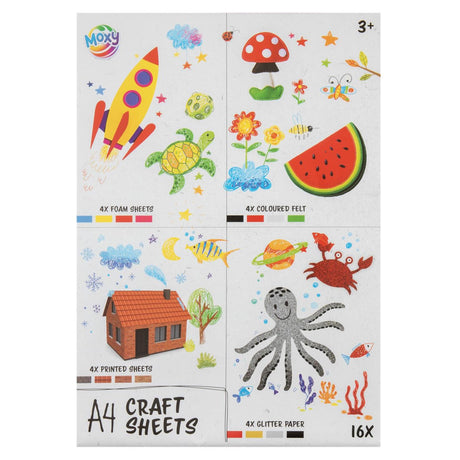 Moxy knutsel vellen a4, 16pcs