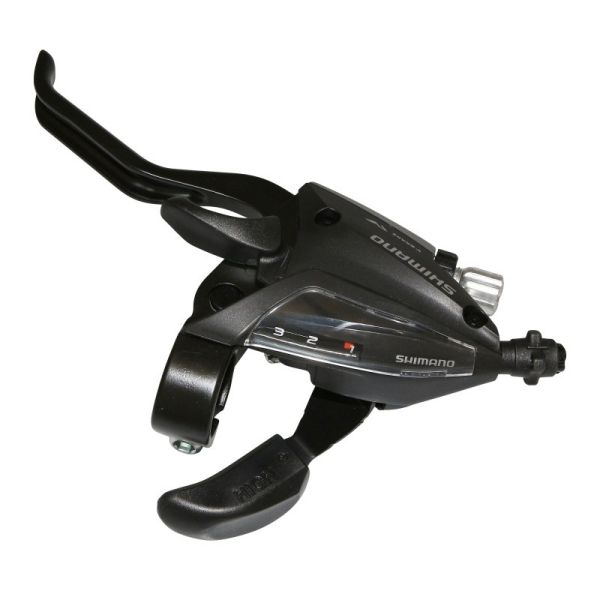 Shimano versteller met remhendel st-ef500-4 voor links - 4 vingers - 3 speed - zwart