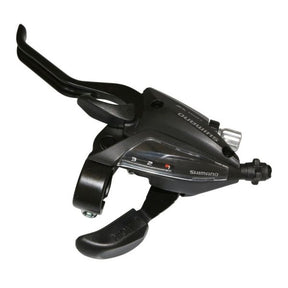 Shimano versteller met remhendel st-ef500-4 voor links - 4 vingers - 3 speed - zwart