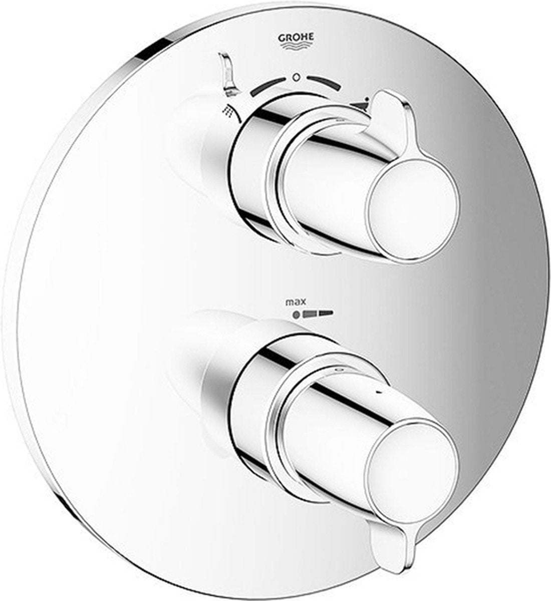 Grohe grohtherm special afbouwdeel t voor inbouw badkraan ã˜21cm chroom