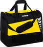 Erima six wings (small) sporttas met bodemvak - zwart geel | maat: s