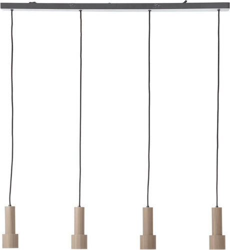 Brilliant cadiz - hanglamp - balk - led 4xgu10 - brons - zwart