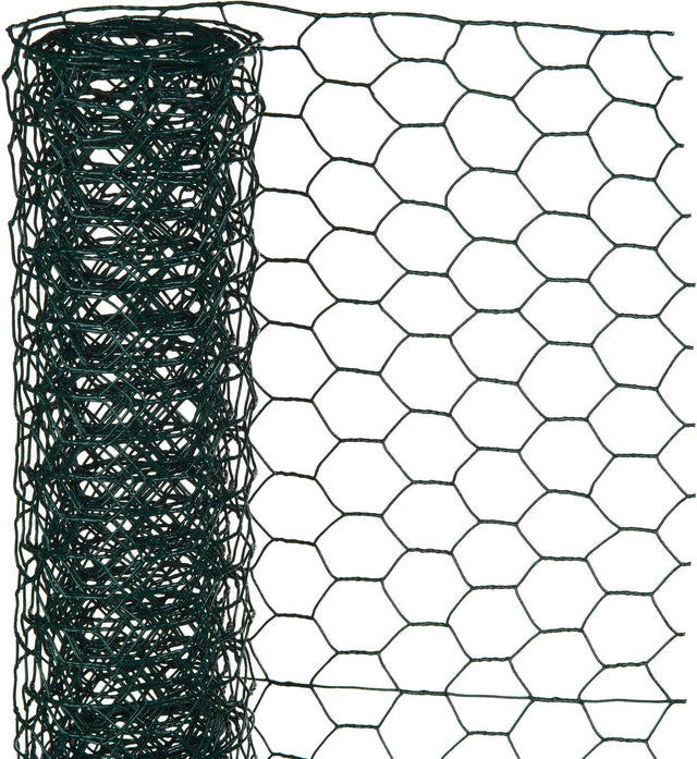 Nature - verzinkt staal gaas - 10 x 0,5m - groen - 13mm mazen