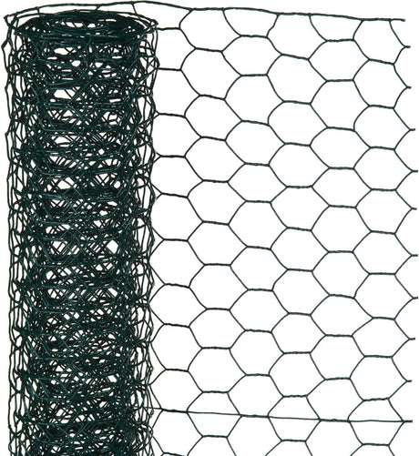 Nature - verzinkt staal gaas - 10 x 0,5m - groen - 13mm mazen