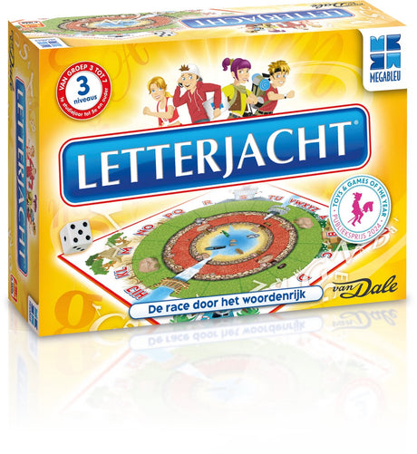 Megableu letterjacht - educatief taalspel voor kinderen - woordspel in samenwerking met van dale - vanaf 6 jaar - bekroond bordspel