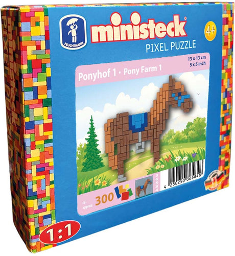 Ministeck mozaïek pony boerderij - ponyfarm 1 - kleine doos - 300 stukjes.