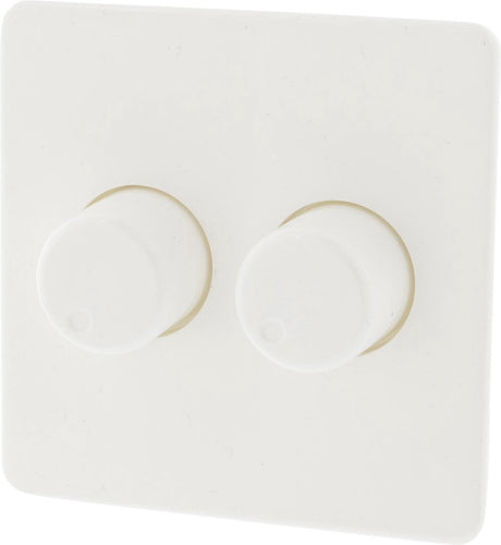 Peha standaard centraalplaat met knop duo dimmer polar - wit