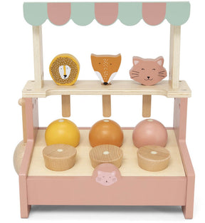 Trixie houten ijssalon – rollenspel speelgoed met magneetschep, ijsbolletjes ijslolly's – fsc® hout– vanaf 3 jaar