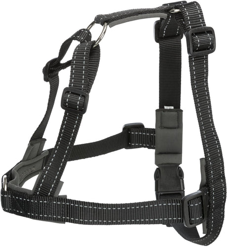 Trixie hondentuig - verstelbaar neopreen zwart 65-105x2.5cm - trainingstuig met reflecterende elementen one size