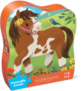 Crocodile creek vloerpuzzel pretty ponies - 36 stukjes