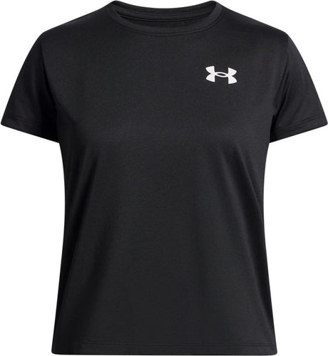Under armour ua tech ssc-blk meisjes sportshirt - zwart - wit