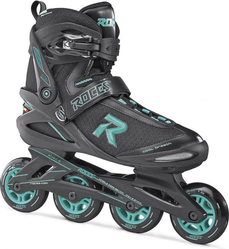 Icon inline skates softboot dames 80 mm 82A zwart aqua maat 37