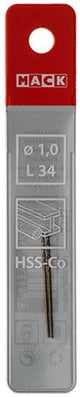 Mack 1018418 - metaalboor hss co5% din 338 ø 1,0 x 34 mm 2st | 5 stuks