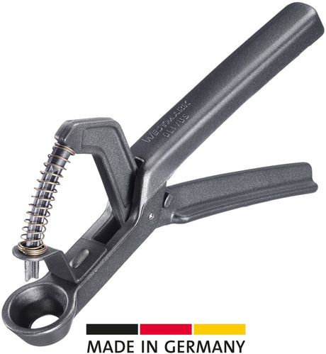 Westmark olive pitter olivus black edition – pitter voor grote en kleine olijven – praktisch eenhandig gereedschap met veer – anthracite