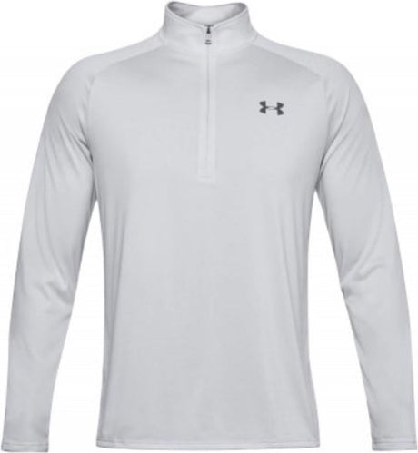 Under armour ua tech 2.0 1 2 zip-gry heren sporttrui - halo grijs - wit