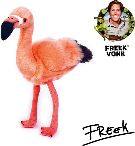 Bresser freek vonk x - knuffeldier - frida de flamingo - gevuld met gerecycled materiaal