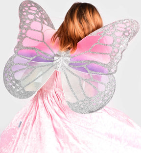 Den goda fen fee vleugels glitter verkleedkleding multicolor. one size