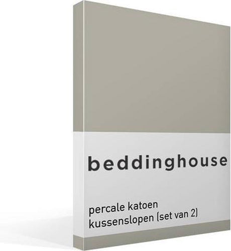 Beddinghouse - percale katoen - kussenslopen - set van 2 - 60x70 cm - sand