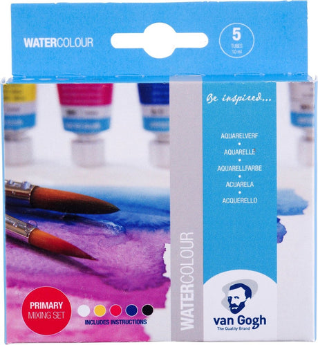 Van gogh aquarelverf primaire mengset | 5 x 10 ml tubes