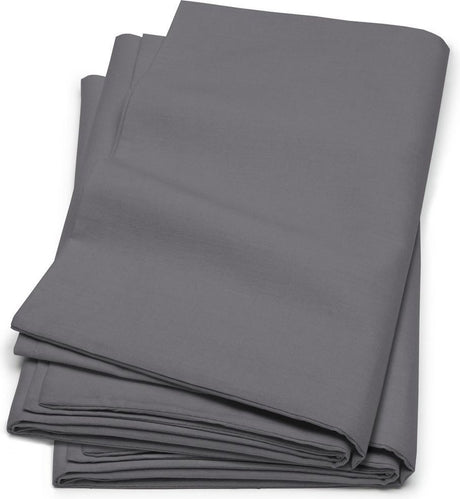 Cinderella - kussenslopen met rits - flanel - 40x80 cm - anthracite - 2 stuks