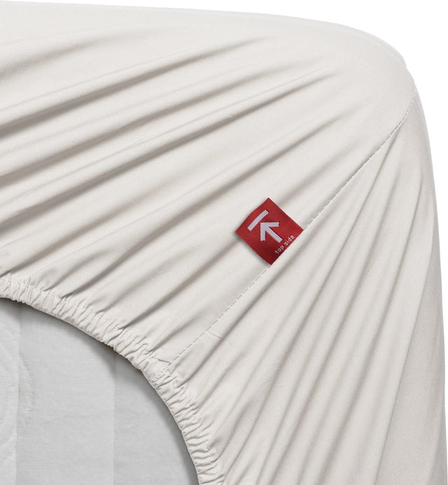 Beddinghouse - percale-katoen - split-topper - hoeslaken - 160x200 cm - gebroken wit