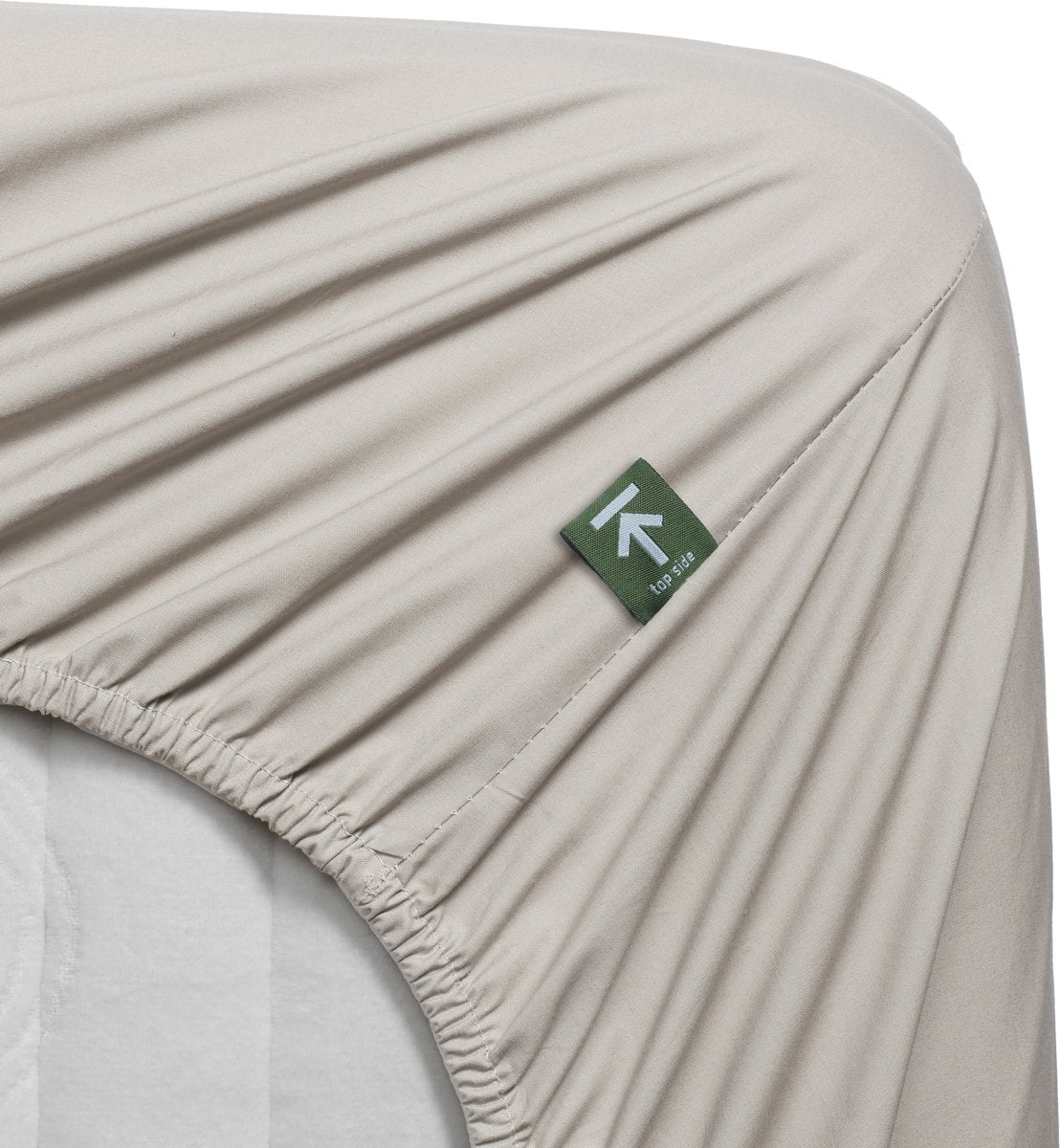 Beddinghouse percale katoen - splittopper hoeslaken - 180x200 - naturel