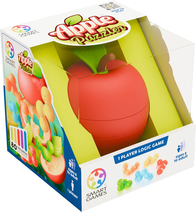 Smartgames apple puzzler - logisch denkspel - 80 educatieve uitdagingen - 3d breinbreker - solospel voor kinderen - vanaf 8 jaar