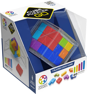 Smartgames cube puzzler go - 3d logisch denkspel - 80 educatieve kubus uitdagingen - iq breinbreker compact reisspel - vanaf 8 jaar