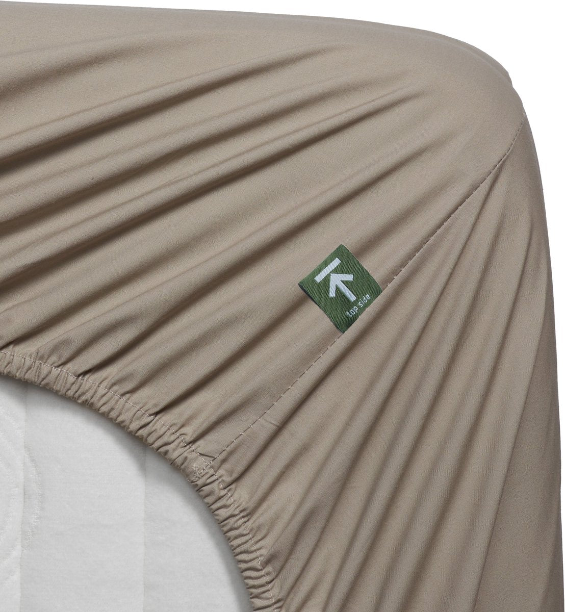 Beddinghouse percale katoen - hoeslaken - 180x220 - zand