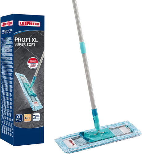 Leifheit profi vloerwisser xl super soft - 42 cm wisbreedte - 146 cm werkhoogte - 360° draaibare scharnier - click system