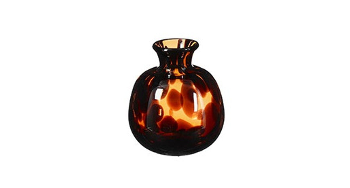 Toro vaas glas bruin - h11xd9,5cm