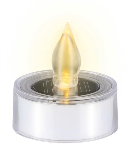 Arti casa solar theelichtjes set van 2 - solar kaarsen warm wit licht - theelichtjes voor buiten ip44 - zonne-energie kaarsen ø5.5 x 5 cm - wit