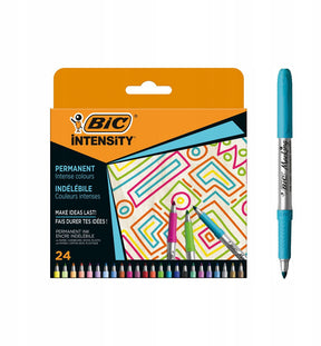 Bic intensity markers permanent 24 kleuren: intense, pastel metallic