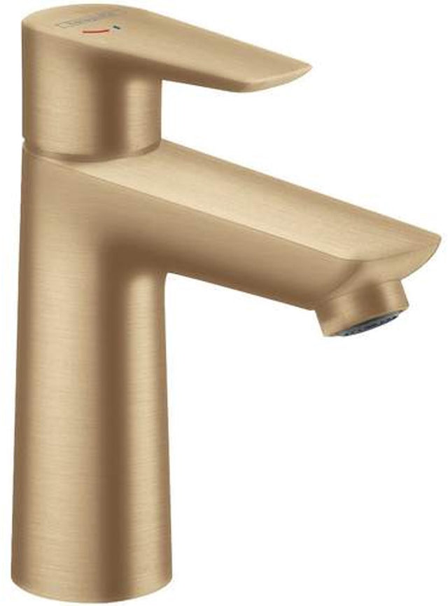 Hansgrohe talis e - wastafelmengkraan - ééngreeps bediening - coolstart energiebesparend - zonder waste - 110mm maat - brushed bronze