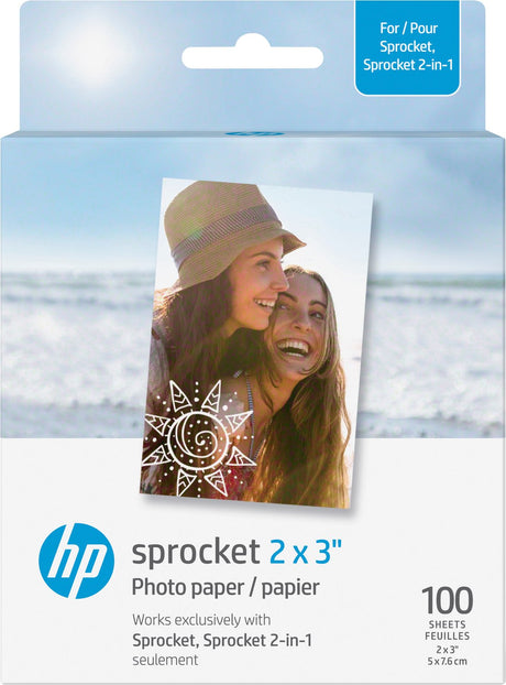 Hp - zink - 100-pack sprocket 2x3
