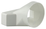Renson 1006411 - pvc verbindingsstuk rond rechth. 7021 wit ø 125mm | 2 stuks