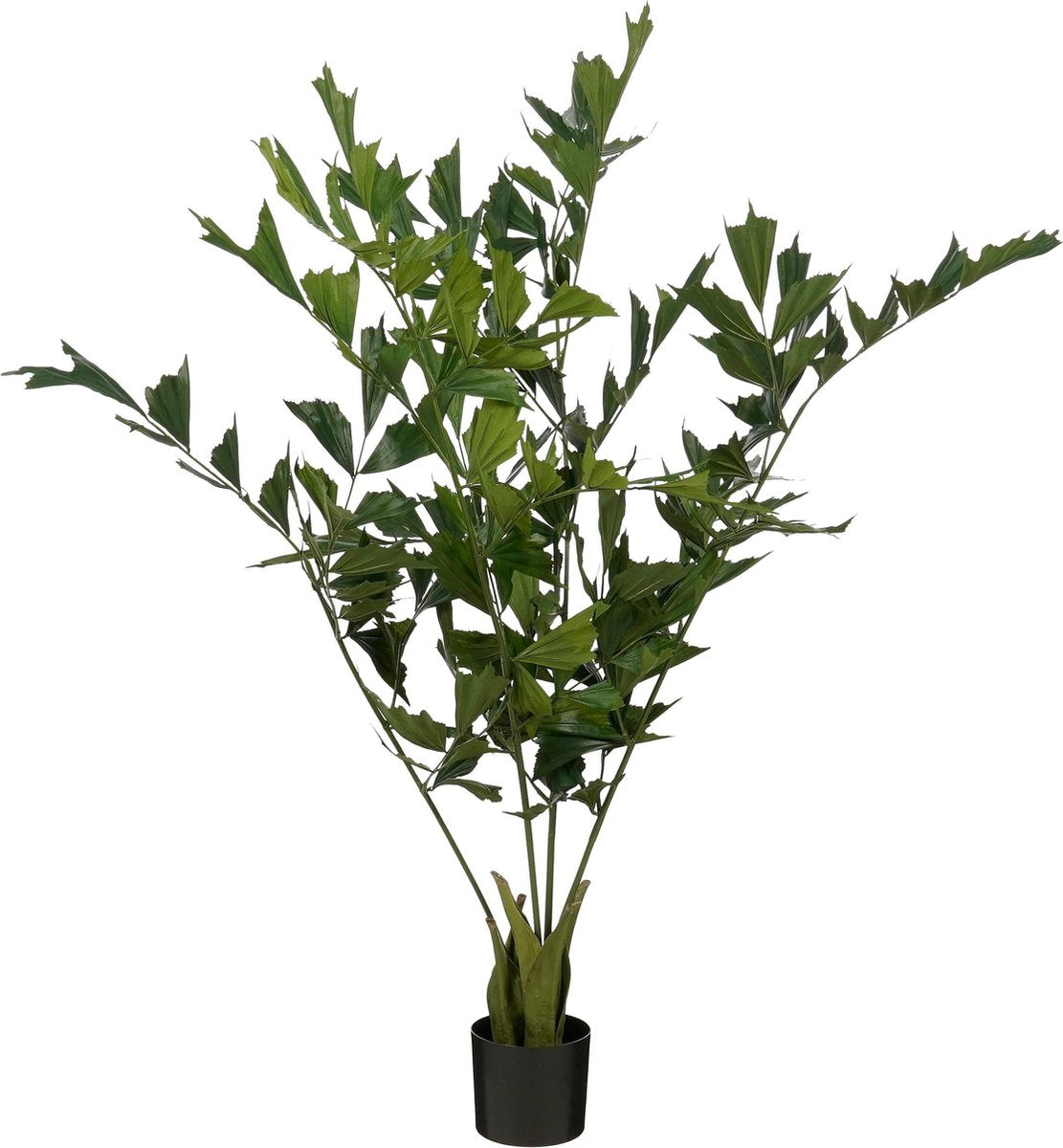 Mica decorations vissenstaart palm kunstplant in pot - h150 x ø100 cm - groen